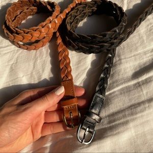 🍁Gap Real Leather Braided Belt Set🍁